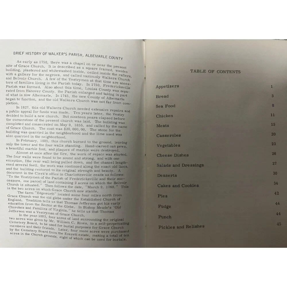 Favorite Recipes‎ of Old Virginia 7th edition 1965 Grace Church Cismont Virginia